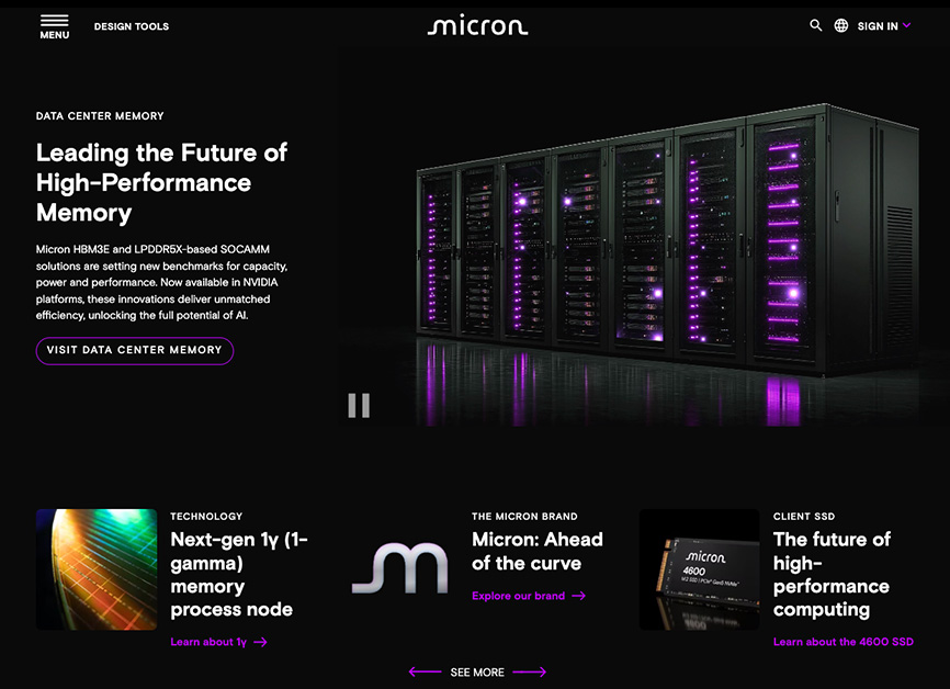 Micron website renewal thumbmail
